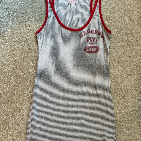 💙💙 3/12 BUNDLE DEAL PINK Victoria's Secret Heather Gray Striped Madison Badger’s - Picture 1 of 5